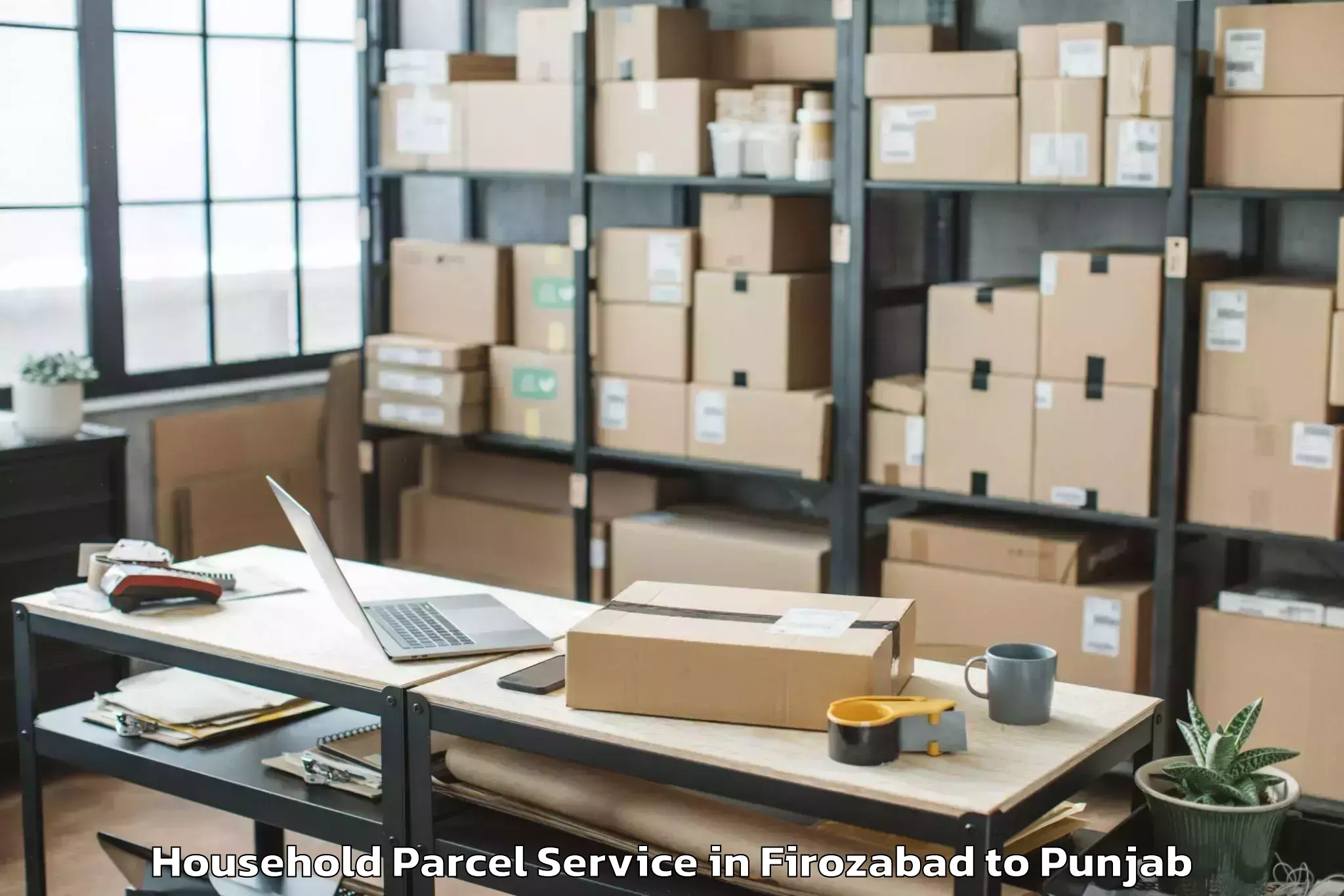 Professional Firozabad to Maharaja Ranjit Singh Punjab T Household Parcel